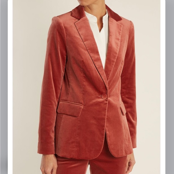 Frame Velvet Blazer in Spice - Picture 3 of 9